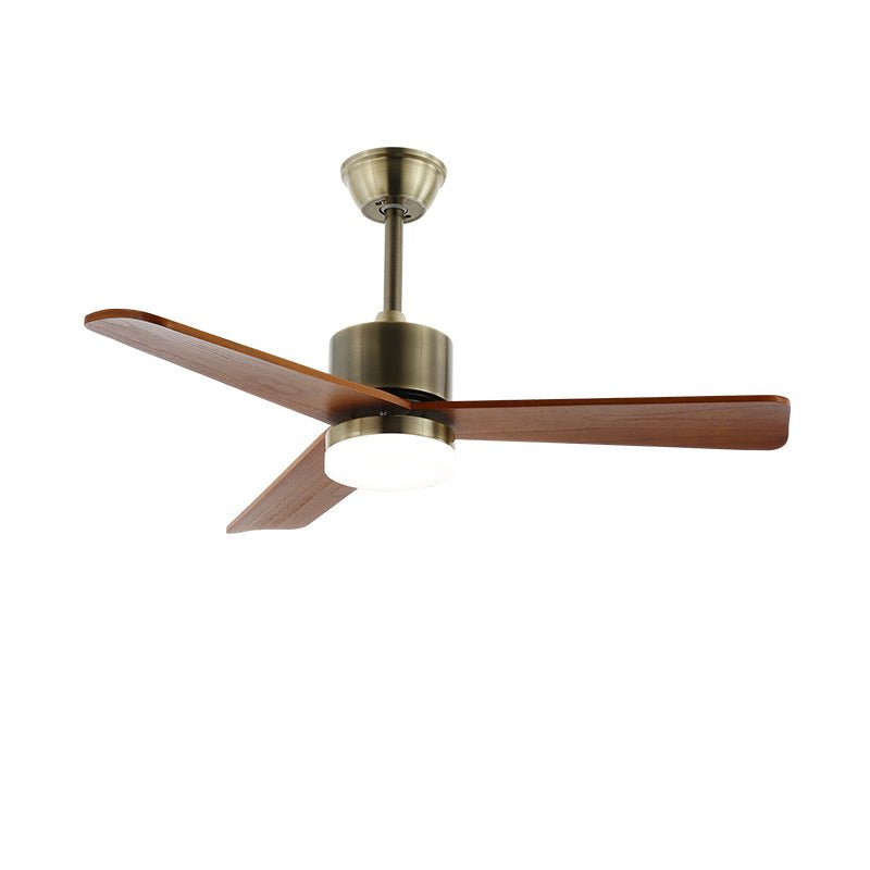 Plafondventilator met Verlichting – Minimalistische Ventilator in Zilver en Hout – 6 Snelheden – Afstandsbediening – 106/132 cm – LED 35W – Plafondverlichting met Ventilatiefunctie