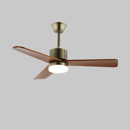 Plafondventilator met Verlichting – Minimalistische Ventilator in Zilver en Hout – 6 Snelheden – Afstandsbediening – 106/132 cm – LED 35W – Plafondverlichting met Ventilatiefunctie