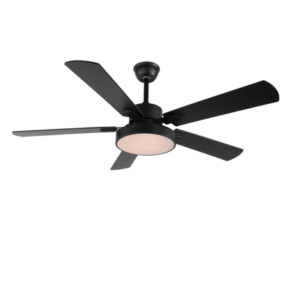 Moderne Plafondventilator met Houten Bladen & Geïntegreerde LED-Verlichting – Ø107 cm, Afstandsbediening, 6 Snelheden, Verstelbaar Vermogen