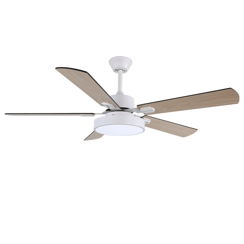 Moderne Plafondventilator met Houten Bladen & Geïntegreerde LED-Verlichting – Ø107 cm, Afstandsbediening, 6 Snelheden, Verstelbaar Vermogen