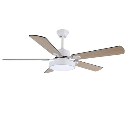 Moderne Plafondventilator met Houten Bladen & Geïntegreerde LED-Verlichting – Ø107 cm, Afstandsbediening, 6 Snelheden, Verstelbaar Vermogen