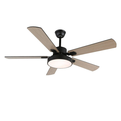 Moderne Plafondventilator met Houten Bladen & Geïntegreerde LED-Verlichting – Ø107 cm, Afstandsbediening, 6 Snelheden, Verstelbaar Vermogen