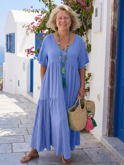 Zinnia Dames Maxi Jurk | Ademend Katoenmix, Vloeiende Pasvorm 2