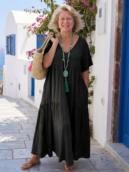 Zinnia Dames Maxi Jurk | Ademend Katoenmix, Vloeiende Pasvorm 3