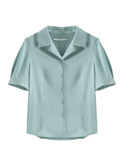 Witte Blouse Franse Stijl Damen blouse Kort Model