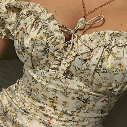 Bloemen Maxi Jurk Off Shoulder Zomerjurk Vrouwen