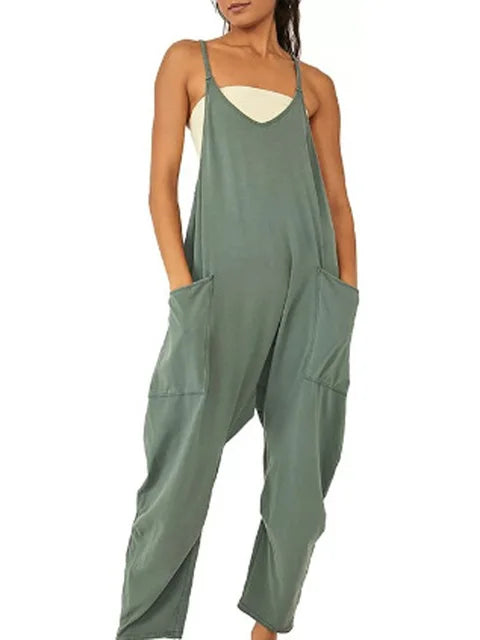 Zomer Jumpsuit Effen Kleur Jurk met Jarretels - StudioMarella