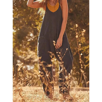 Zomer Jumpsuit Effen Kleur Jurk met Jarretels