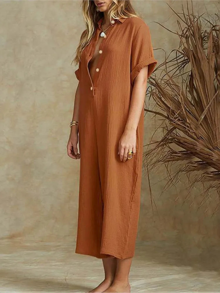 Dames Jumpsuit Zomer Comfortabele Jurk voor Werk en Vakantie