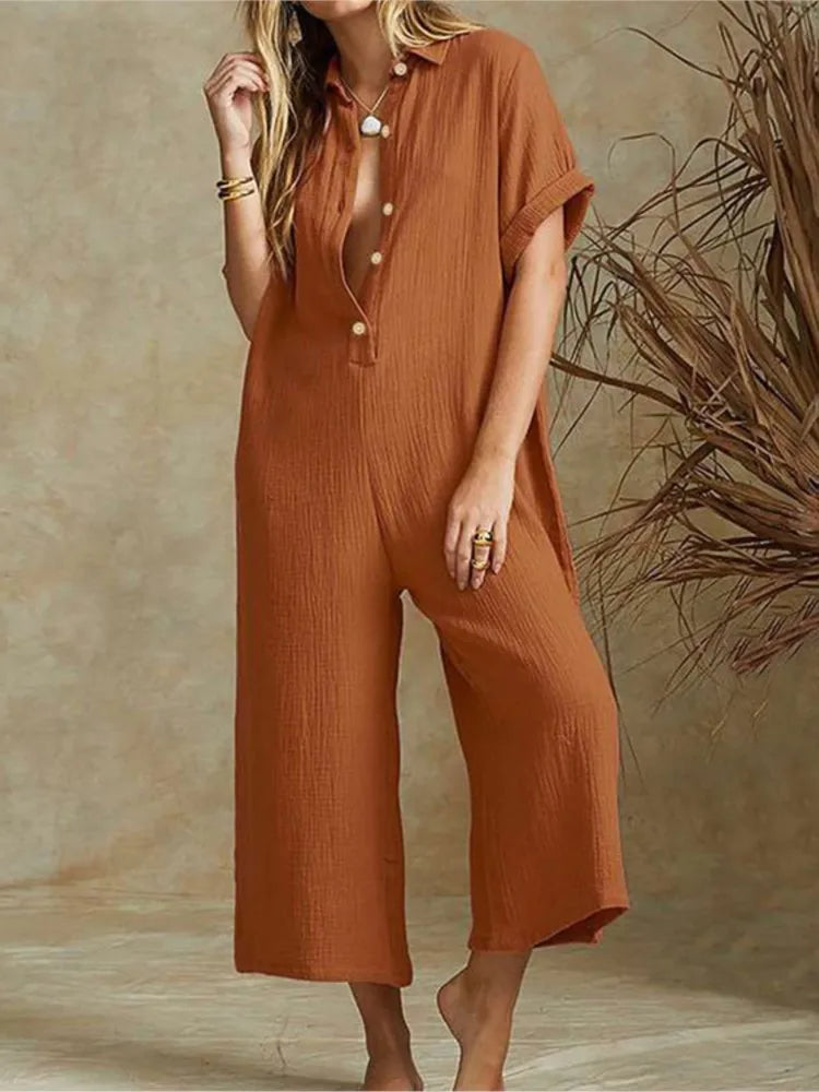 Dames Jumpsuit Zomer Comfortabele Jurk voor Werk en Vakantie