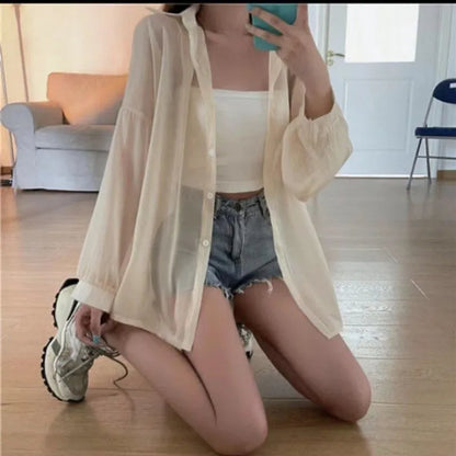 Lichte Zomer Top van Chiffon Stof