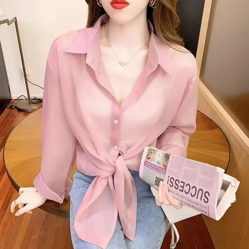 Licht Chiffon Shirt Dames Zonbeschermend Zomer blouse