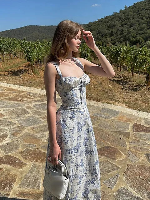 Vrouw Jurk met Suspenders Zomerse Stijl