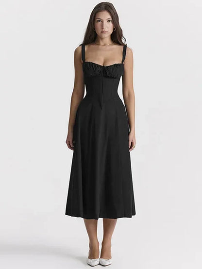 Vrouw Jurk met Suspenders Zomerse Stijl