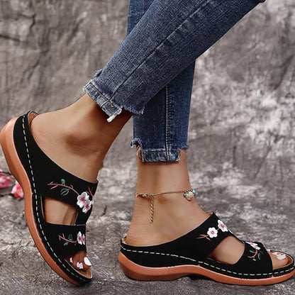 Zomer Sandalen Sleehak Luxe Leer