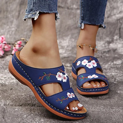Zomer Sandalen Sleehak Luxe Leer