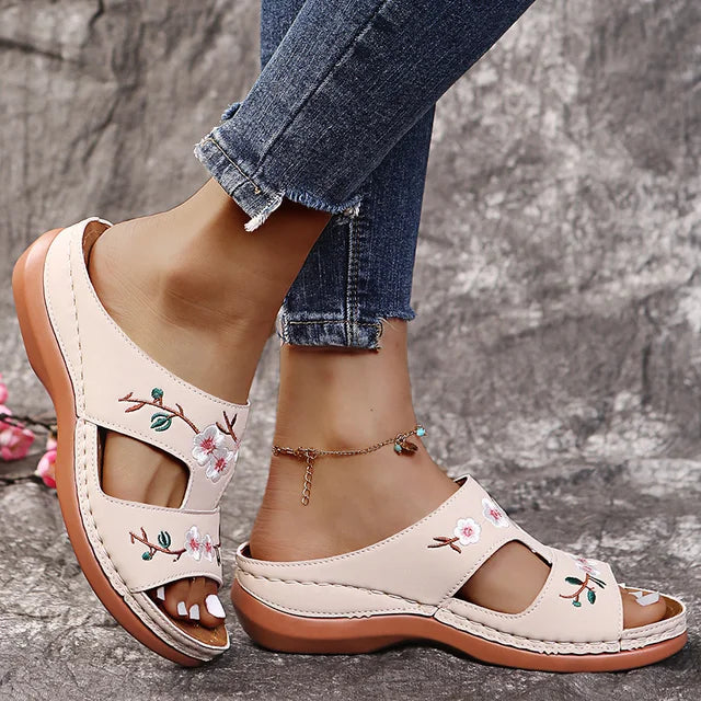 Zomer Sandalen Sleehak Luxe Leer - StudioMarella