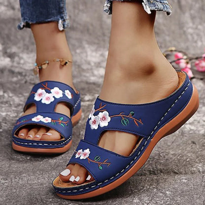 Zomer Sandalen Sleehak Luxe Leer