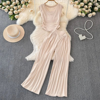 Wijde Broek Set Zomerse Boho Stijl