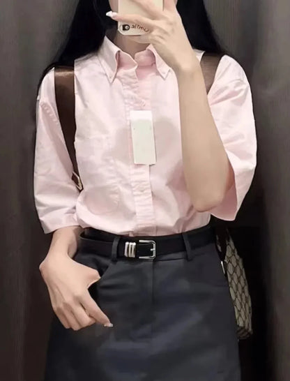 Vrouwelijke Zomer Shirts Korte Mouw Mode