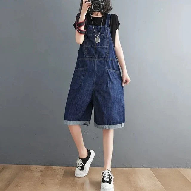 Jumpsuit Denim Baggy Losse Fit voor Vrouw
