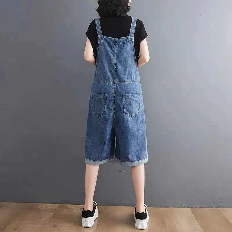 Jumpsuit Denim Baggy Losse Fit voor Vrouw