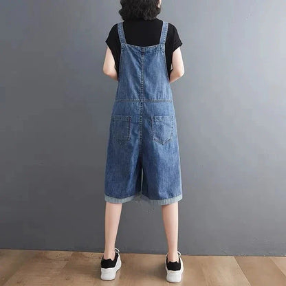 Jumpsuit Denim Baggy Losse Fit voor Vrouw