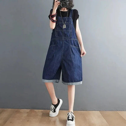 Jumpsuit Denim Baggy Losse Fit voor Vrouw