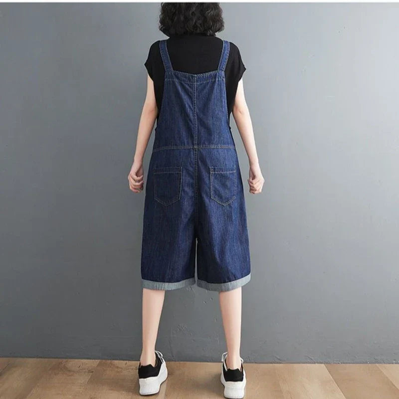 Jumpsuit Denim Baggy Losse Fit voor Vrouw
