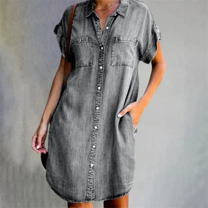 Zomerjurk Denim Jurk voor Vrouw Zonnig en Chic