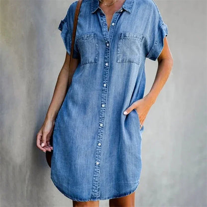 Zomerjurk Denim Jurk voor Vrouw Zonnig en Chic