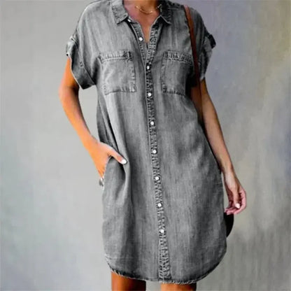 Zomerjurk Denim Jurk voor Vrouw Zonnig en Chic