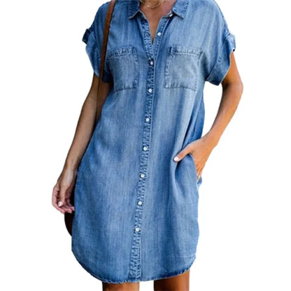 Zomerjurk Denim Jurk voor Vrouw Zonnig en Chic