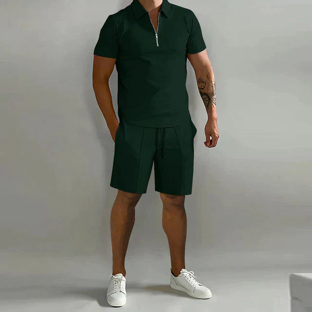 Heren Zomerset Tweedelig - Comfortabele Polo en Korte Broek - StudioMarella