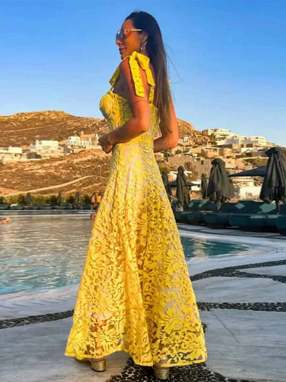 Vrouwelijke Kantjurk Zomerjurk Elegante Stijl