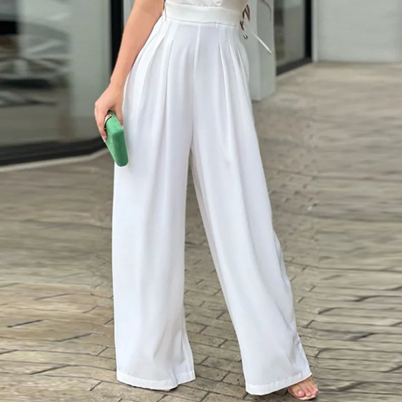 Dames Jumpsuit V-hals Zomerse Vlindermouwen