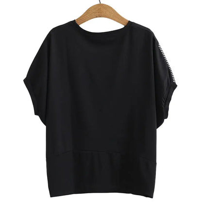 Vrouwelijke Patchwork T-shirt Zomerse O-hals Top