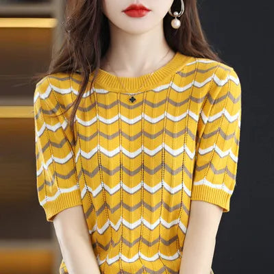 Vrouwen T-shirt Katoen Korte Mouwen Zomer Collectie