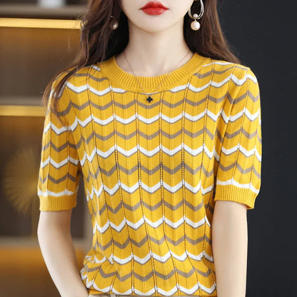 Vrouwen T-shirt Katoen Korte Mouwen Zomer Collectie