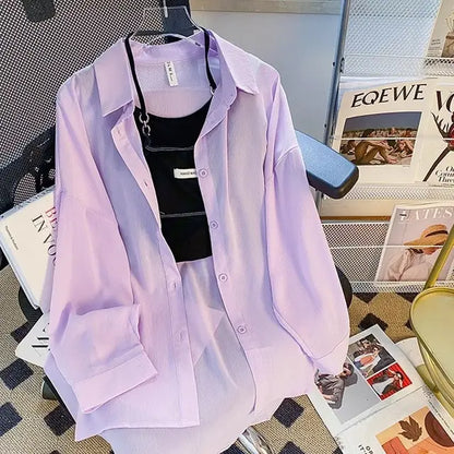 Lichte Zomer Cardigan Chiffon Gevoerde Damestas