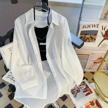 Lichte Zomer Cardigan Chiffon Gevoerde Damestas