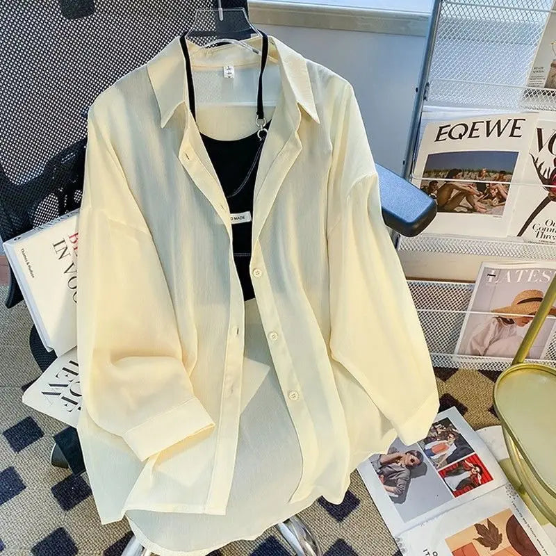 Lichte Zomer Cardigan Chiffon Gevoerde Damestas