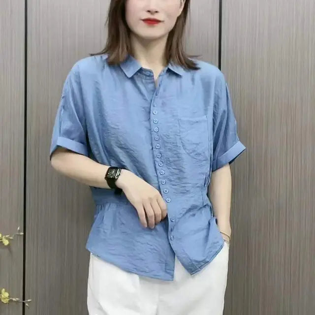 Retro Shirt Dames Oversized High Waist Zomerse Stijl
