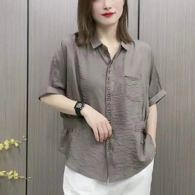 Retro Shirt Dames Oversized High Waist Zomerse Stijl - StudioMarella