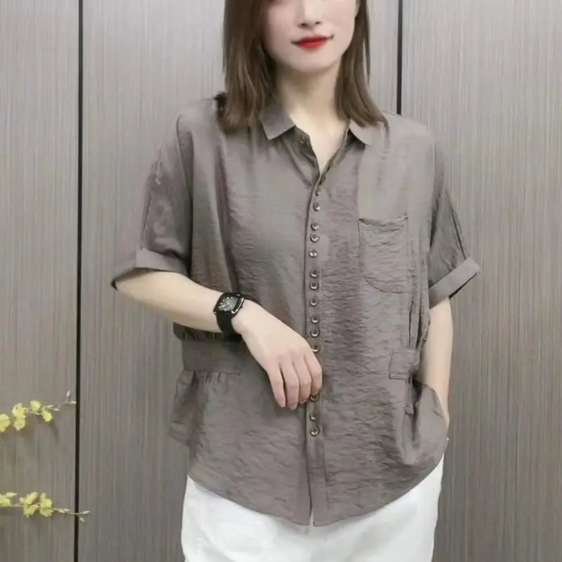 Retro Shirt Dames Oversized High Waist Zomerse Stijl