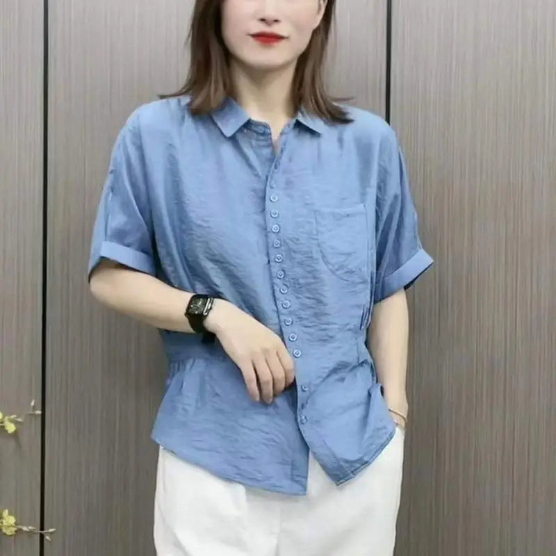 Retro Shirt Dames Oversized High Waist Zomerse Stijl