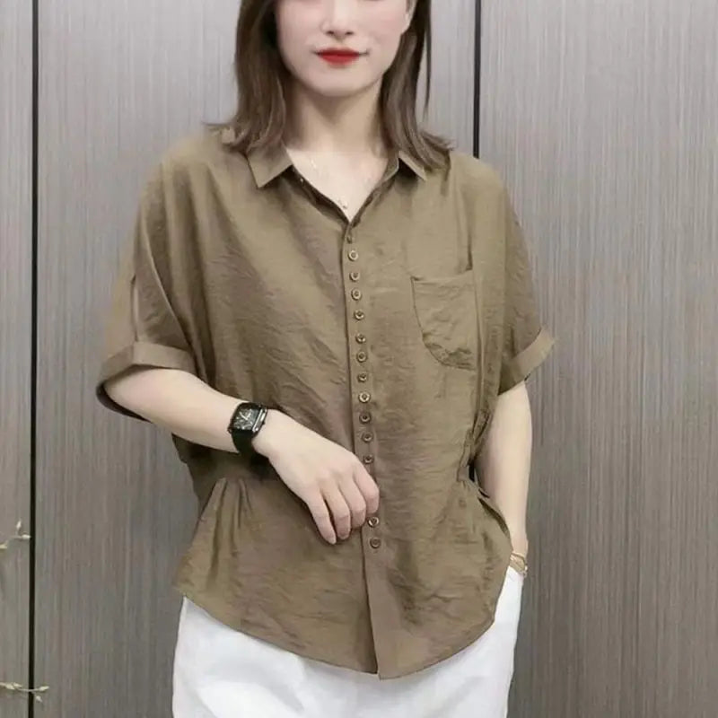 Retro Shirt Dames Oversized High Waist Zomerse Stijl
