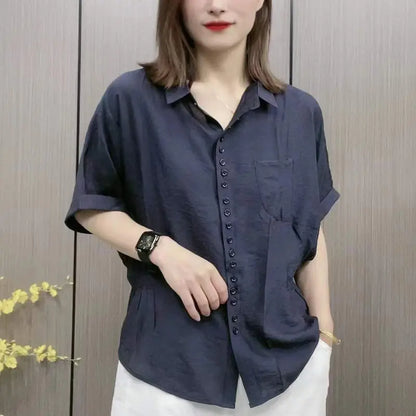 Retro Shirt Dames Oversized High Waist Zomerse Stijl