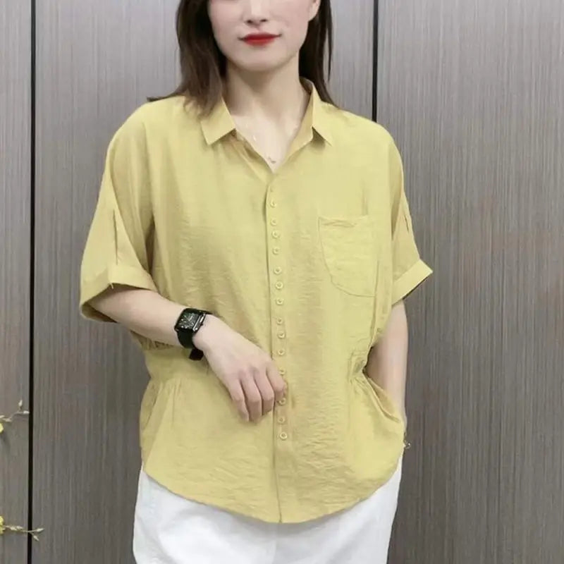 Retro Shirt Dames Oversized High Waist Zomerse Stijl