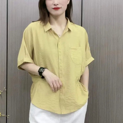 Retro Shirt Dames Oversized High Waist Zomerse Stijl